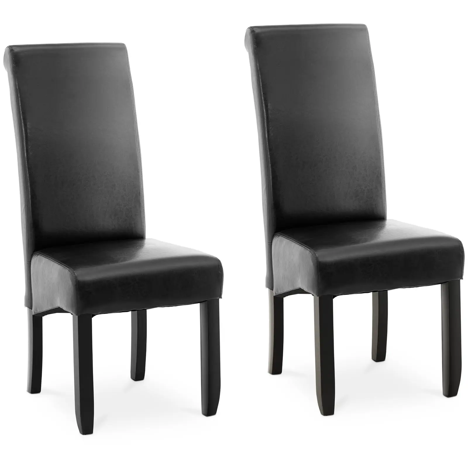 B-Ware Polsterstuhl - 2er Set - bis 180 kg - Sitzfläche 44,5 x 44 cm - schwarz