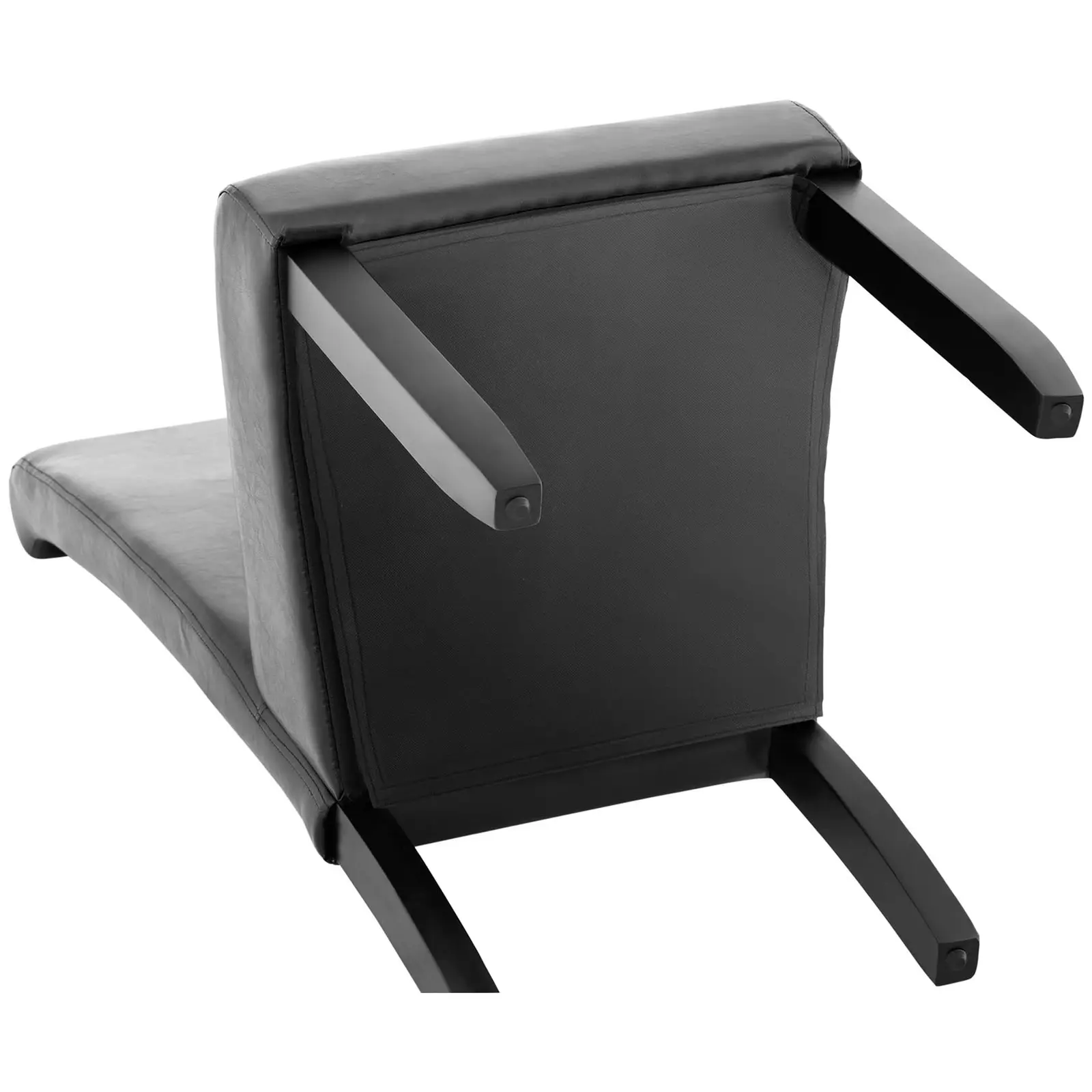 Oblazinjen stol - komplet 2 - do 180 kg - sedež 44,5 x 44 cm - črn