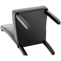 Polsterstuhl - 2er Set - bis 180 kg - Sitzfläche 44,5 x 44 cm - schwarz