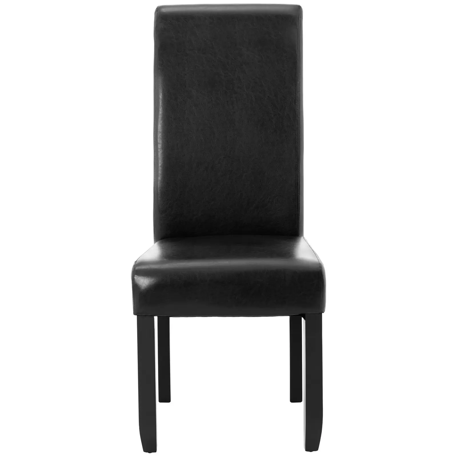 Čalouněná židle- sada 2 kusů - do 180 kg - sedací plocha 44,5 x 44 cm - černá (Barva: Černá)