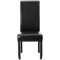 Čalúnená stolička - sada 2 ks - do 180 kg - sedadlo 44,5 x 44 cm - čierna