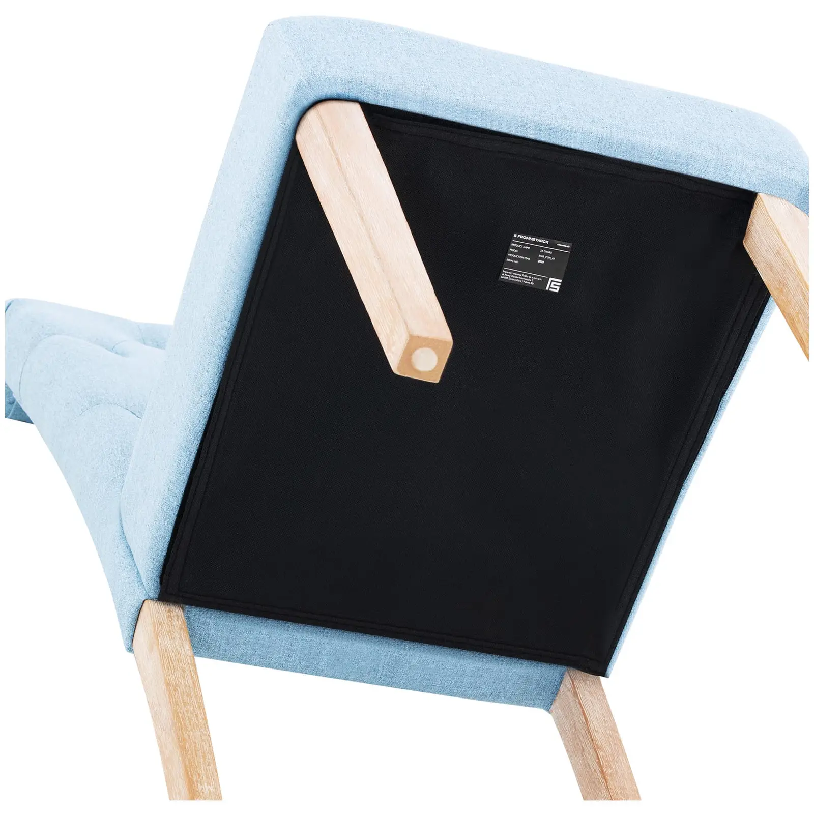 Čalouněná židle- sada 2 kusů - do 180 kg - sedací plocha 46 x 42 cm - šedá (Hloubka sedáku: 47 cm)