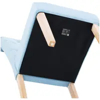 Sedie in legno - Set da 2 - Fino a 180 kg - Superficie di seduta di 46 x 42 cm - Azzurro