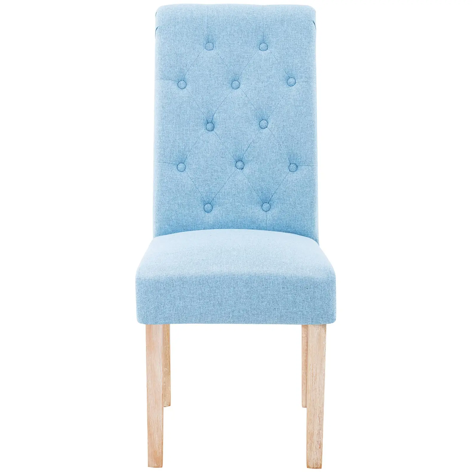 Upholstered Chair - set of 2 - up to 180 kg - seat 46 x 42 cm - sky blue