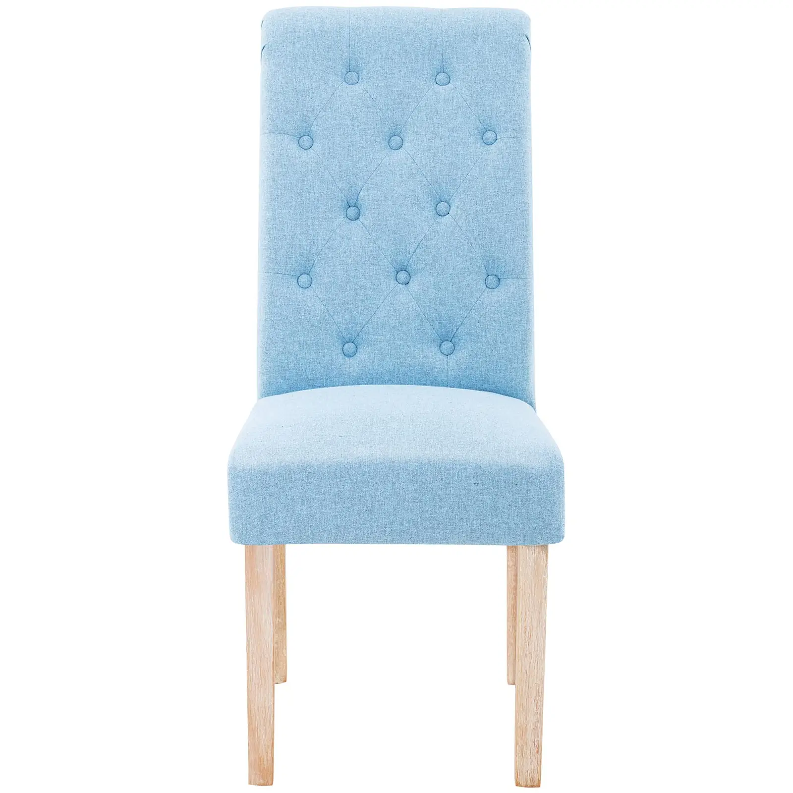 Chaise en tissu - Lot de 2 - 180 kg max. - Surface d'assise de 46 x 42 cm - Coloris bleu ciel