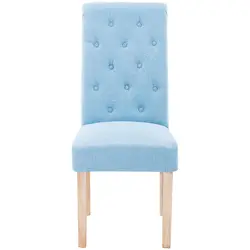 Cadeira estofada - azul - 2 un.