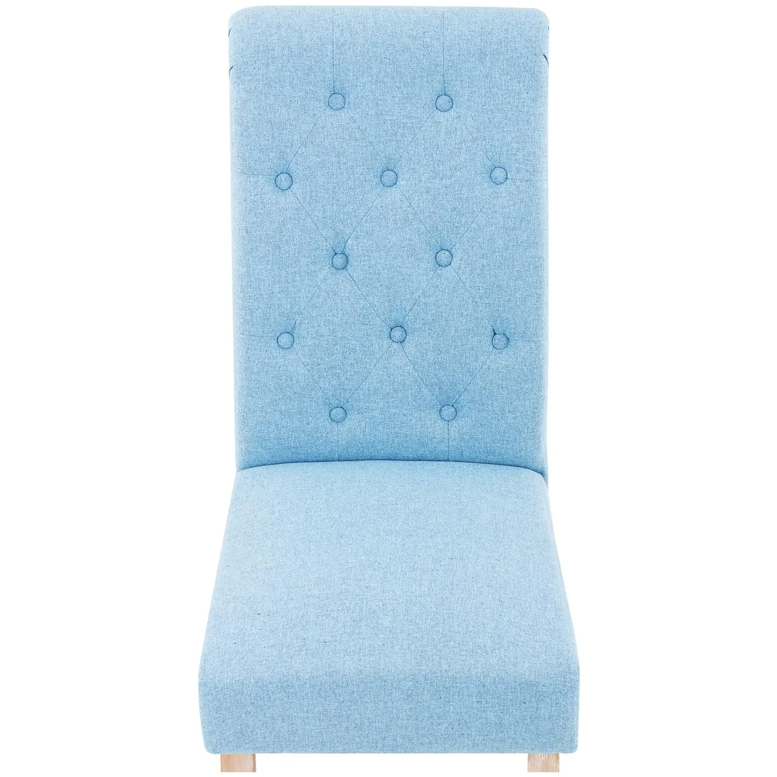 Upholstered Chair - set of 2 - up to 180 kg - seat 46 x 42 cm - sky blue