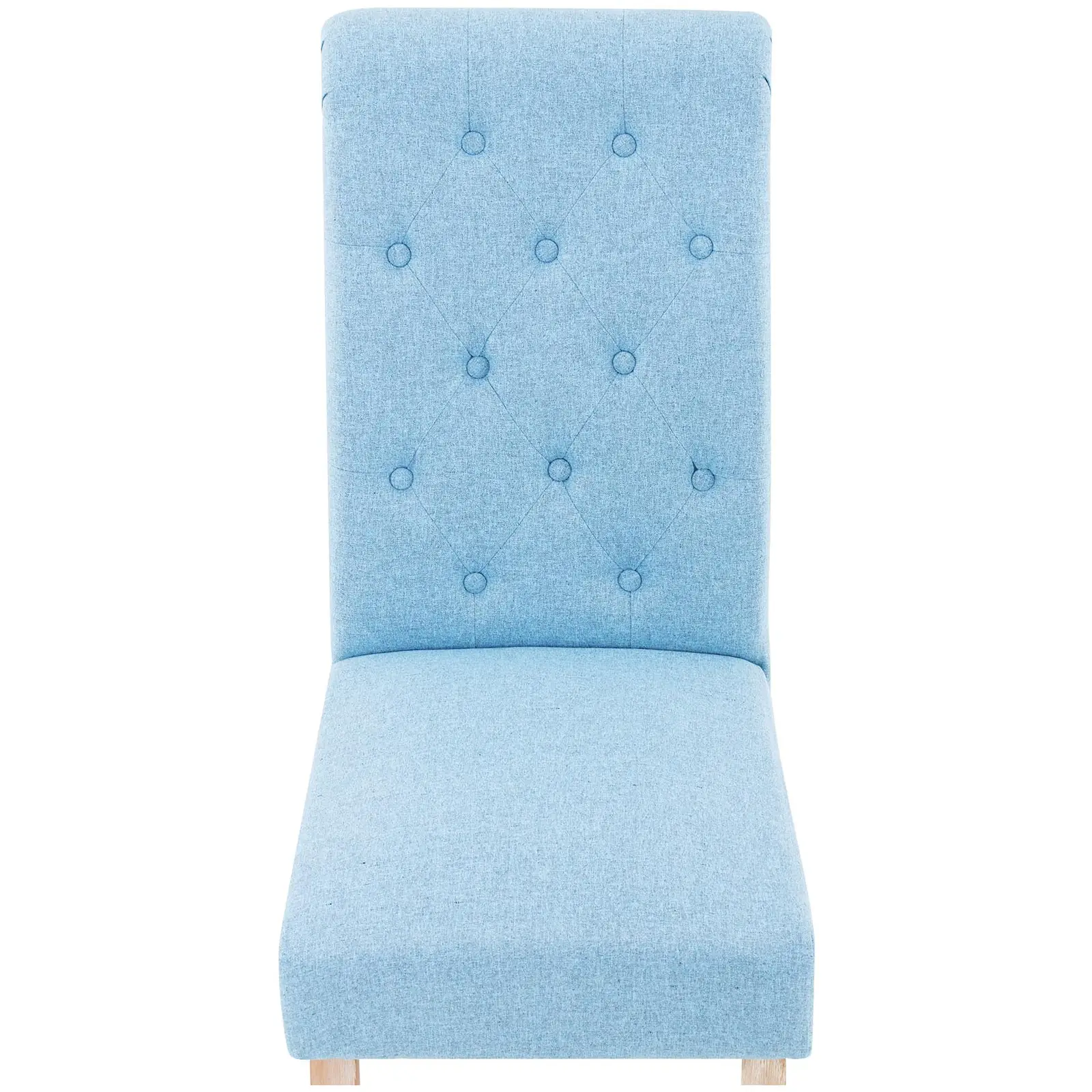 Chaise en tissu - Lot de 2 - 180 kg max. - Surface d'assise de 46 x 42 cm - Coloris bleu ciel