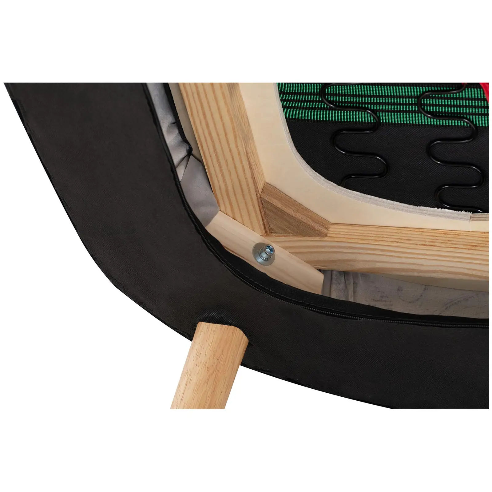Sedia in legno imbottita - Fino a 180 kg - Superficie di seduta 49 x 53 cm - Nera