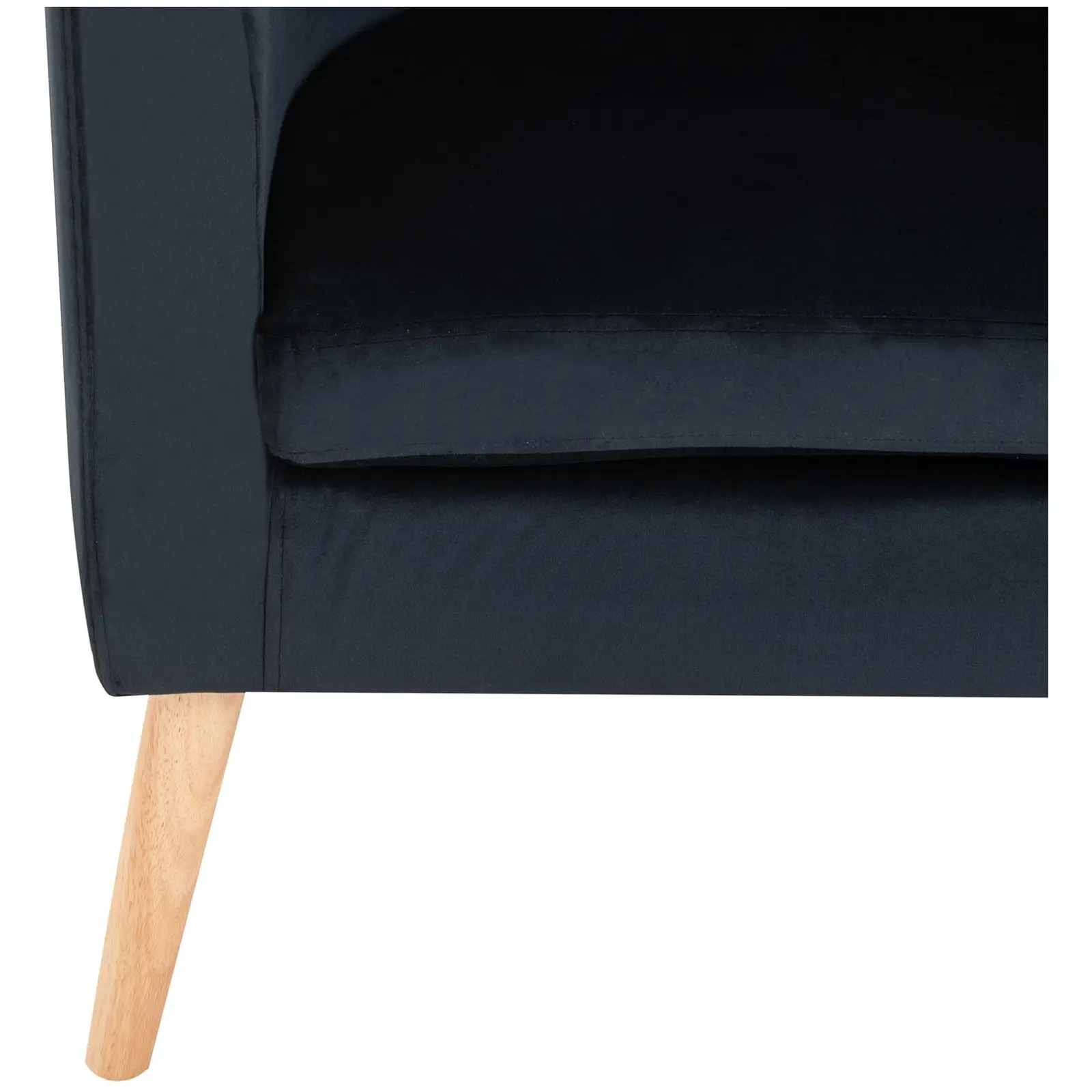 Cushioned Chair - up to 180 kg - seat 49 x 53 cm - black