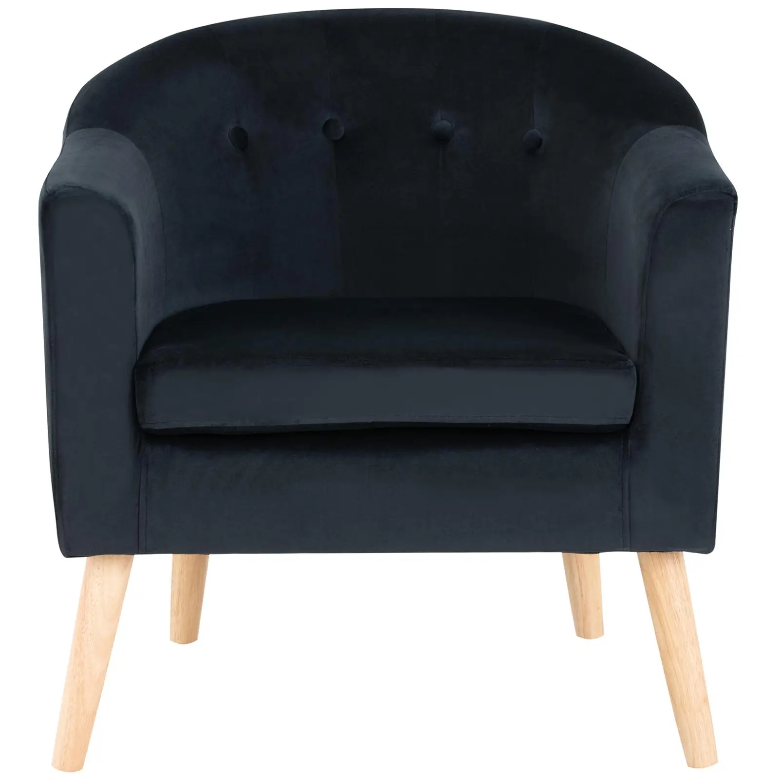 Cushioned Chair - up to 180 kg - seat 49 x 53 cm - black
