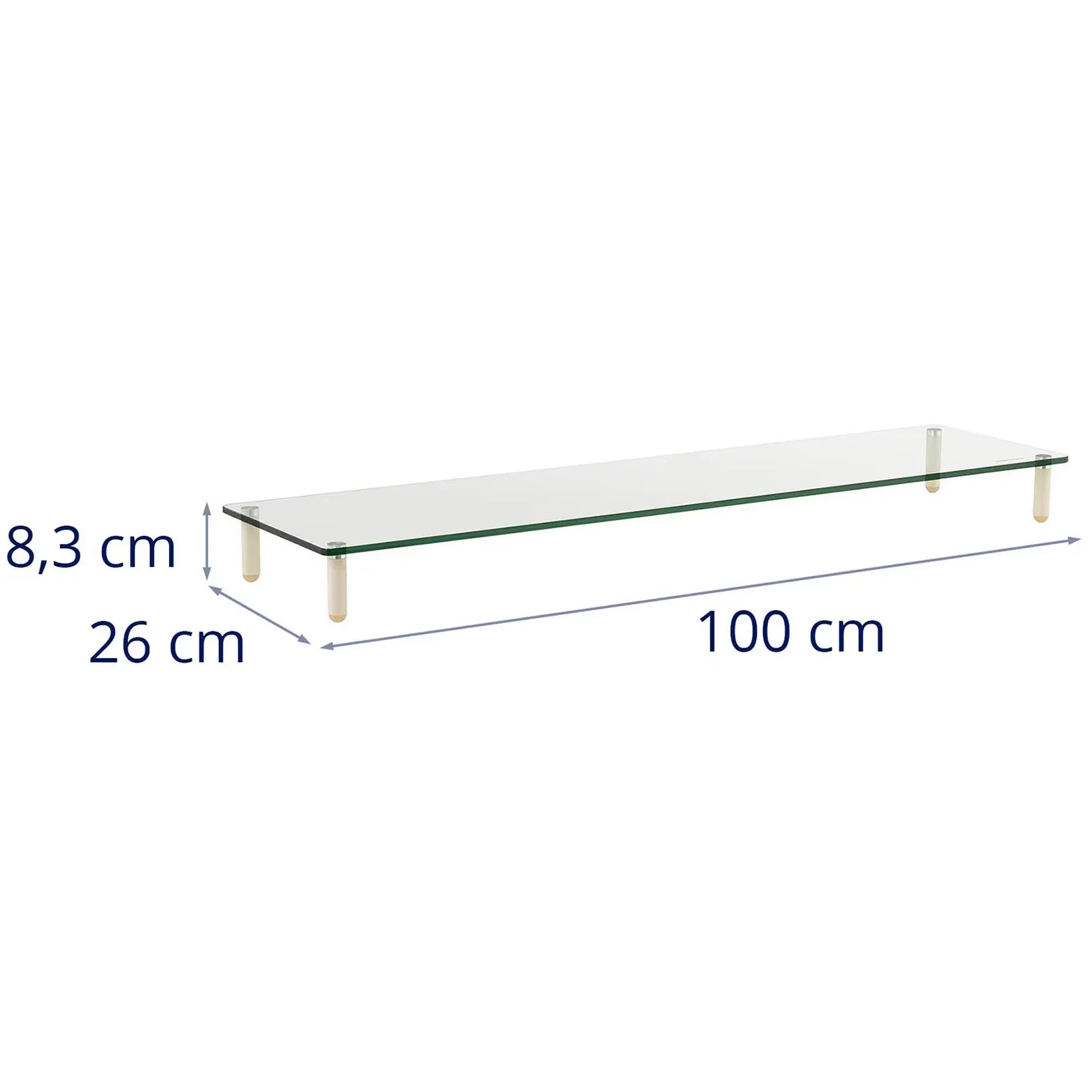 Monitor stand - 2 skjermer - glass