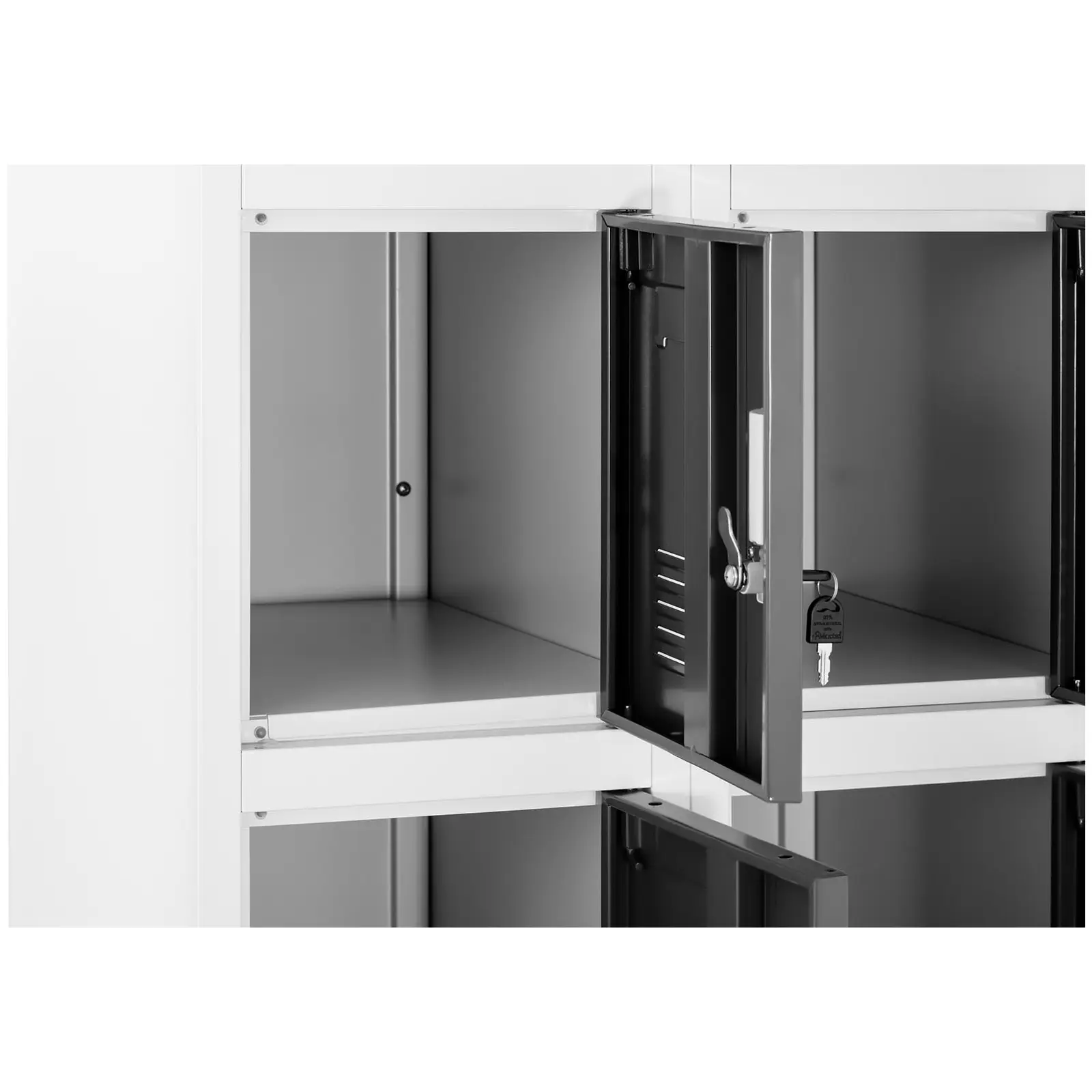 Metal Storage Locker - 15 lockers - grey