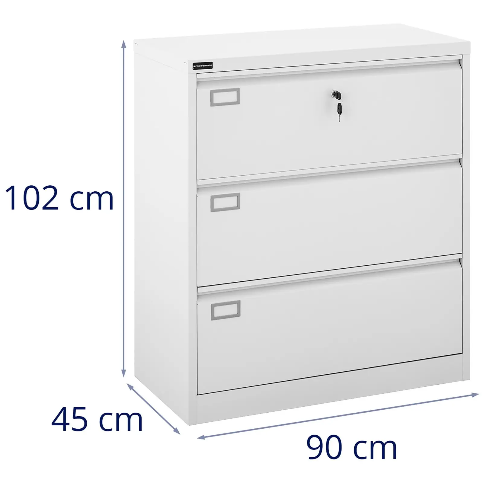 Metal File Cabinet - 3 drawers - 135 kg