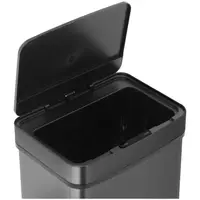 Bezdotykový odpadkový koš - 60 L - černý - hranatý
