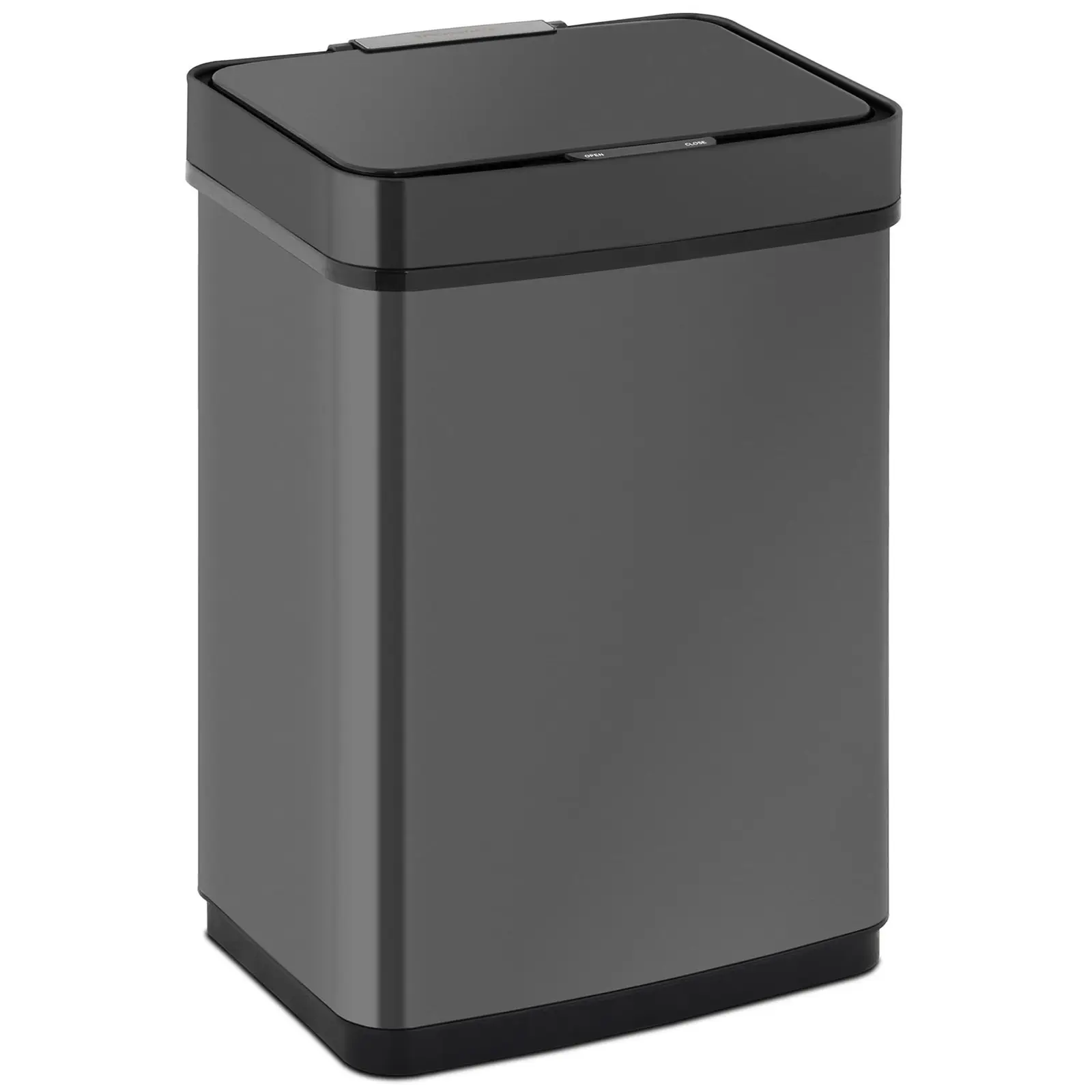 Cubo de basura con sensor - 50 L - negro - rectangular