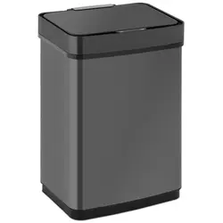 Coș de gunoi cu senzor - 50 L - negru - dreptunghiular