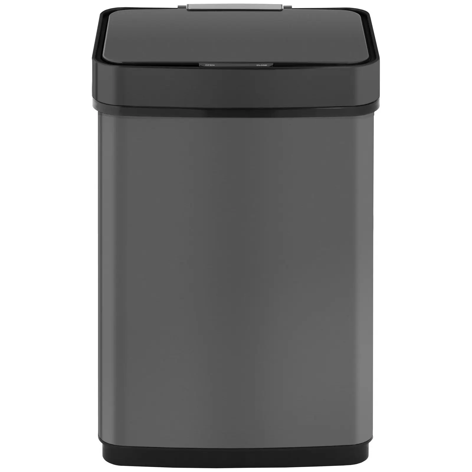 Cubo de basura con sensor - 50 L - negro - rectangular