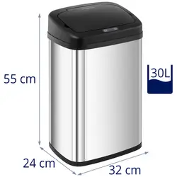 Cubo de basura con sensor - 30 L - rectangular