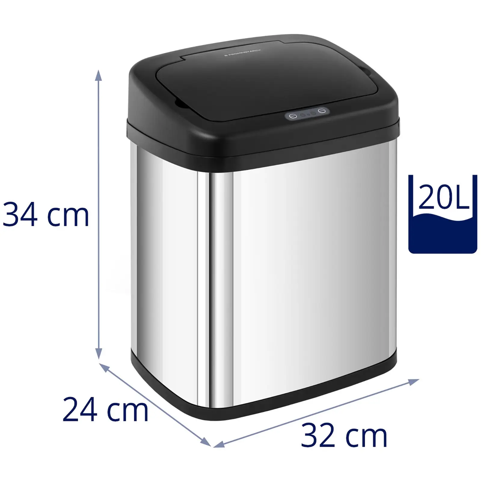 Poubelle automatique - 20 l - Rectangulaire (Matériau(x): ABS)