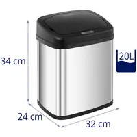 Cubo de basura con sensor - 20 L - rectangular