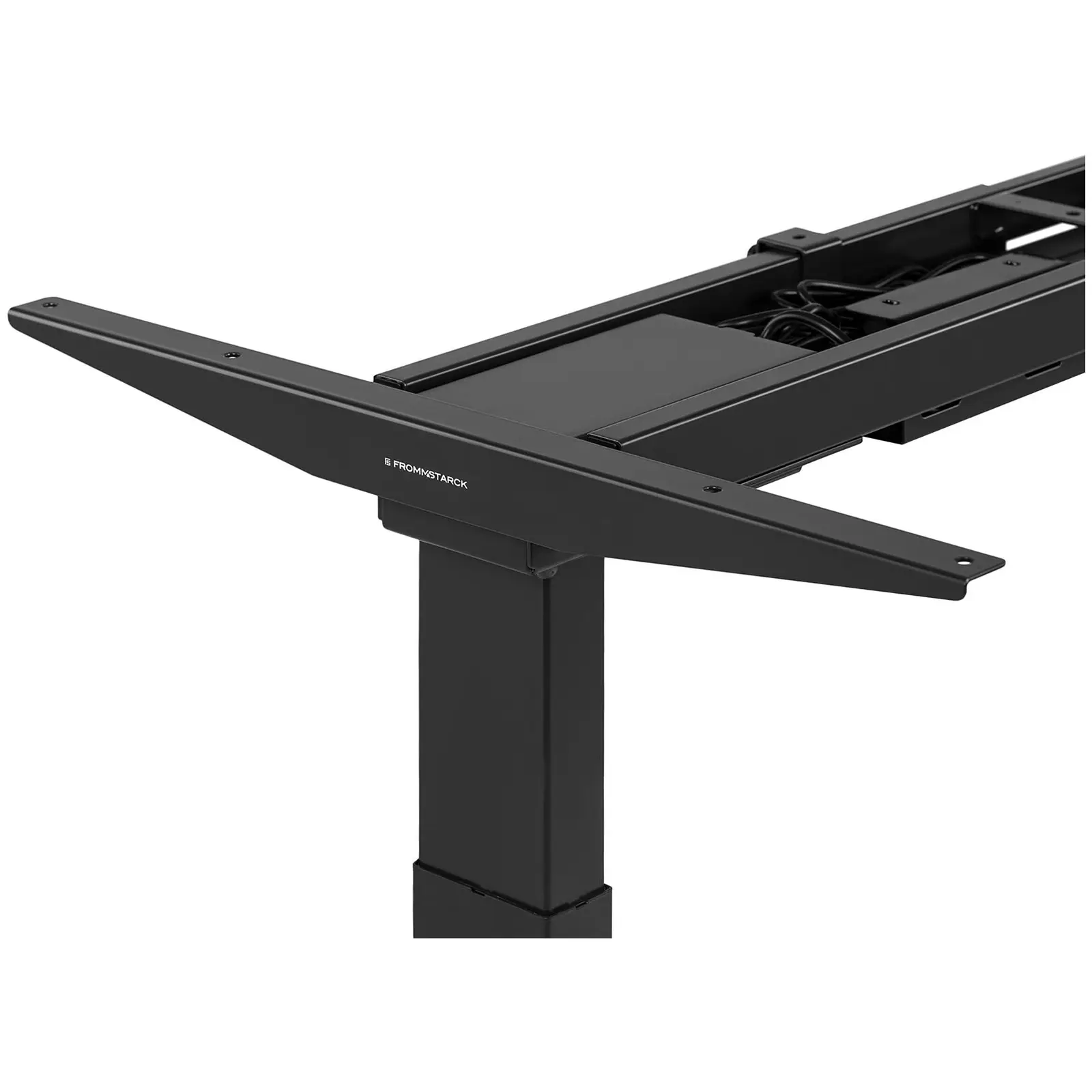 Bureau assis-debout (piètement) - 200 W - 125 kg - Noir