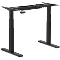 Supporto scrivania regolabile in altezza - 200 W- 125 kg - Nero