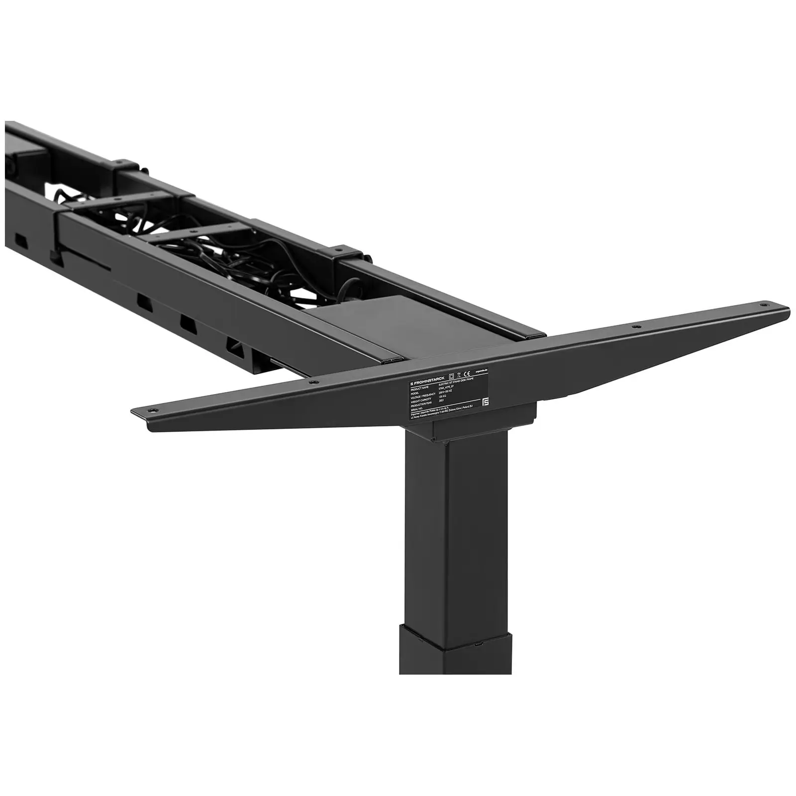 Výškově nastavitelný rám stolu - 200 W - 125 kg - černý