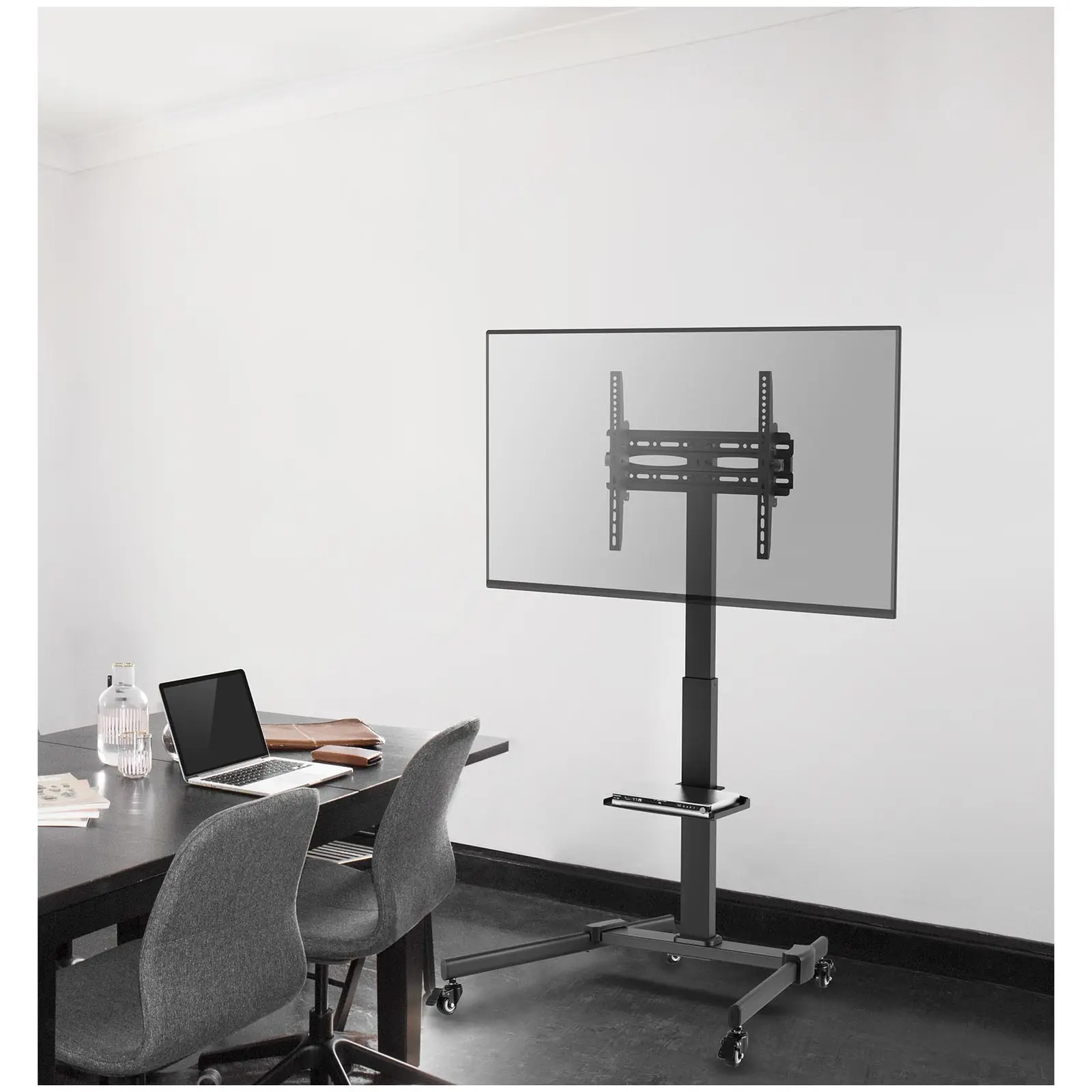 Televizní vozík - Max. 55" - výkyvný a otočný - výškově nastavitelný - 35 kg (Materiál: Ocel)