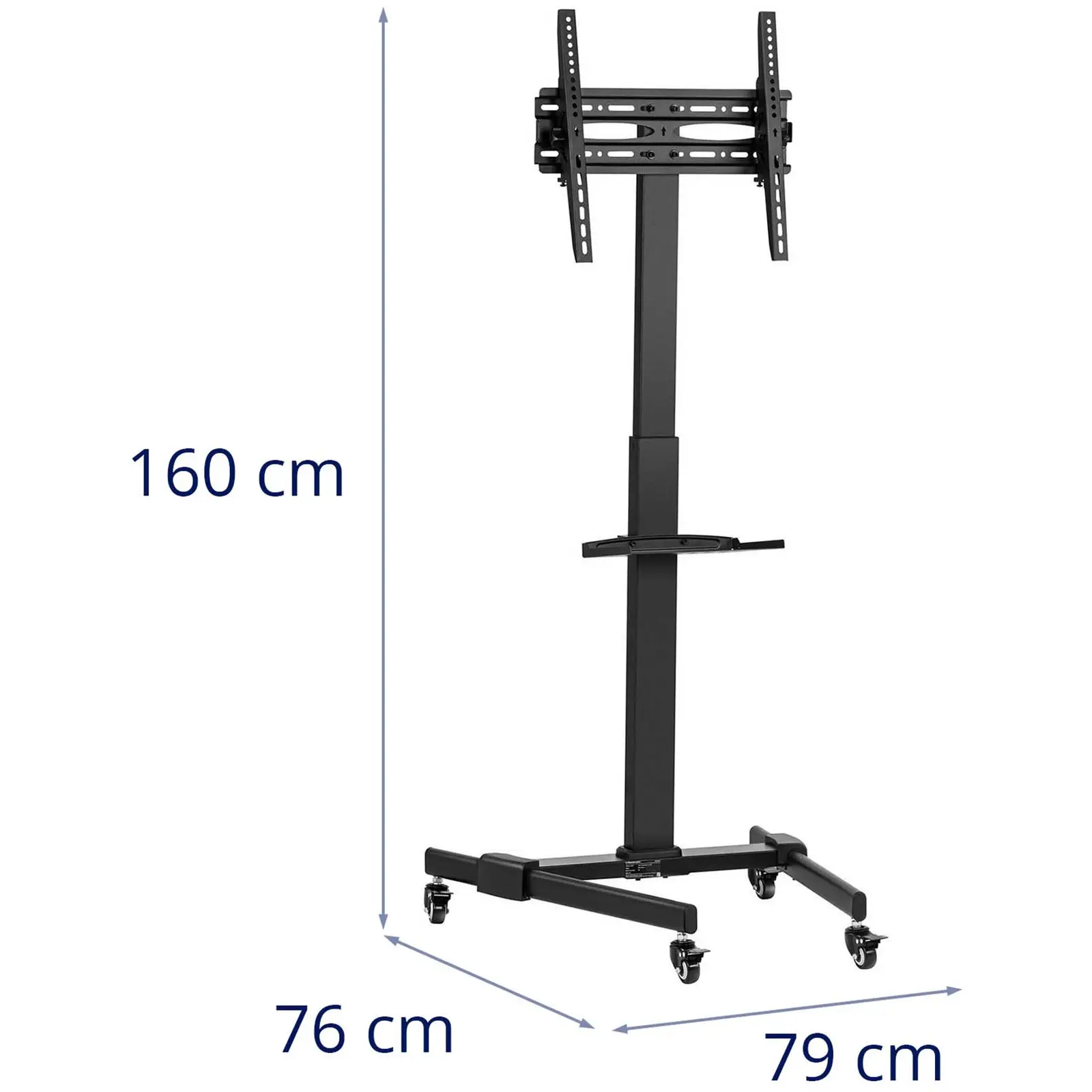 Carrello porta tv - Max. 55"  - Inclinabile e ruotabile - Regolabile in altezza - 35 kg