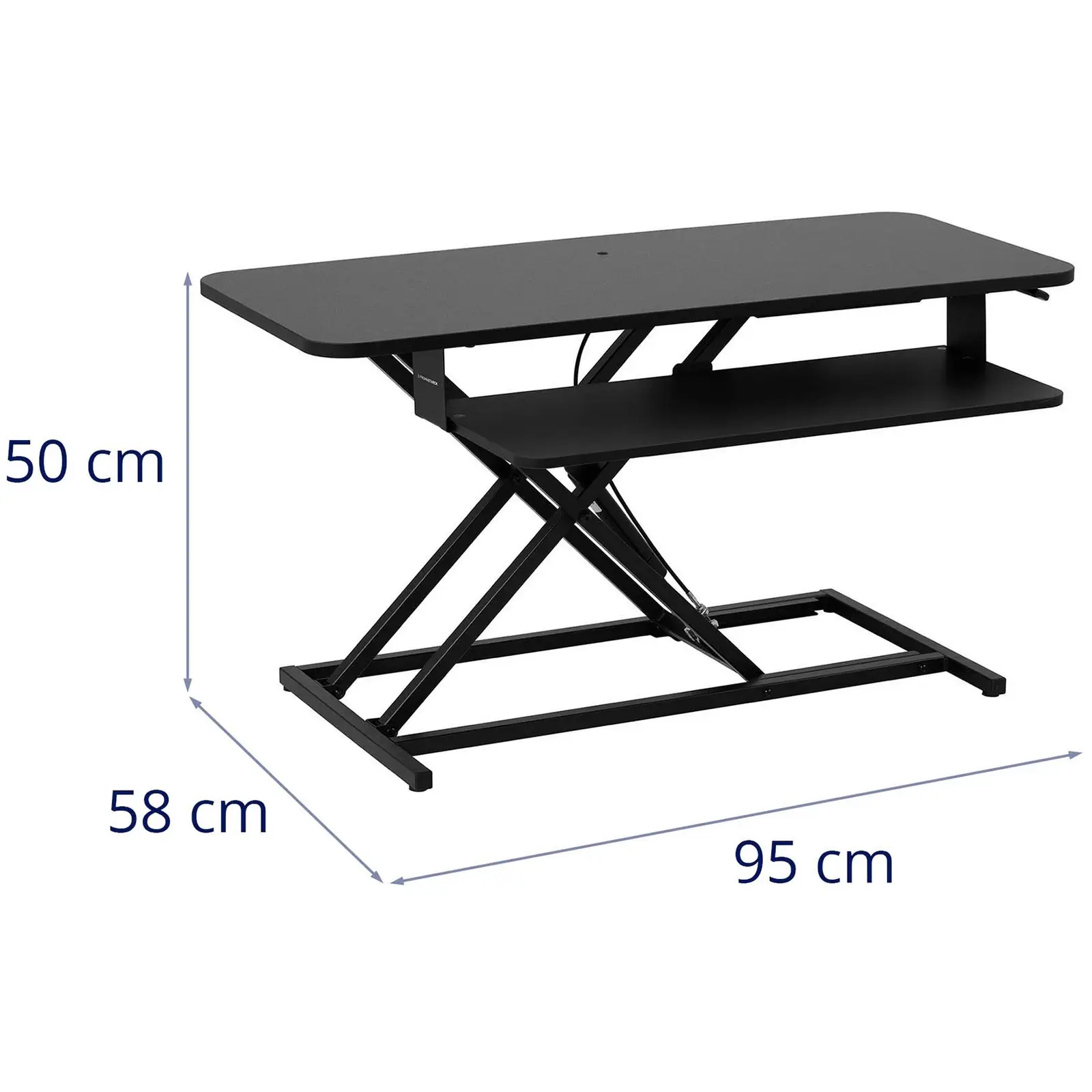 Näyttökoroke - istuma-seisonta-säätö - korkeuden säätö 115-500 mm