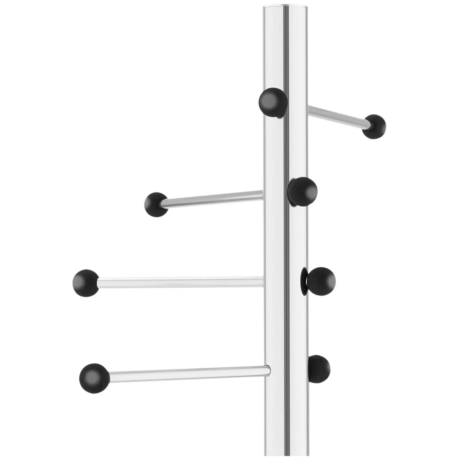 Coat Stand - 8 pegs - chrome-plated - round base