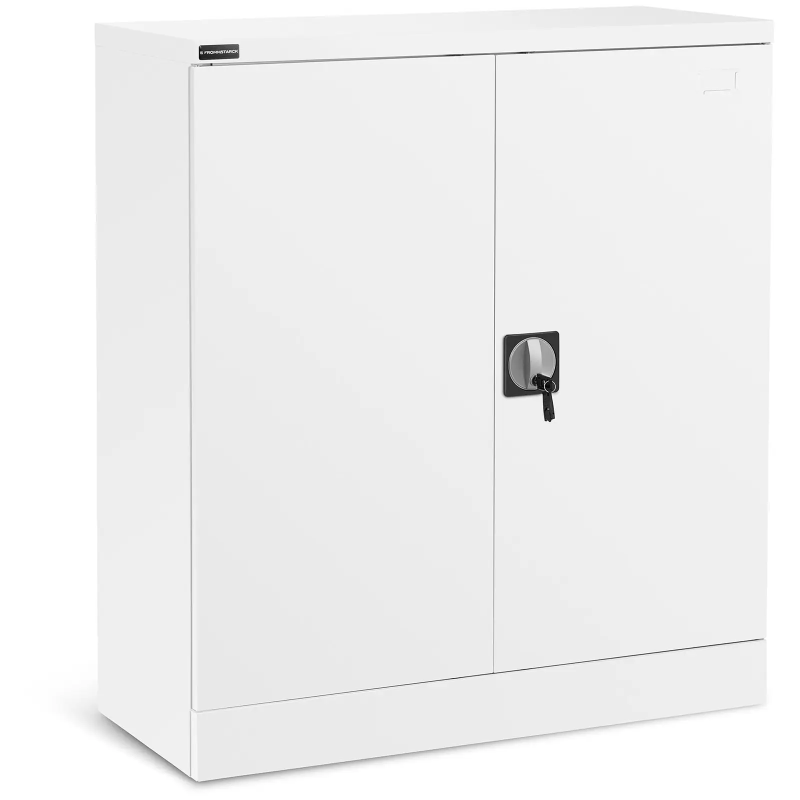 Armoire métallique - 102 cm - 2 étagères - Blanc