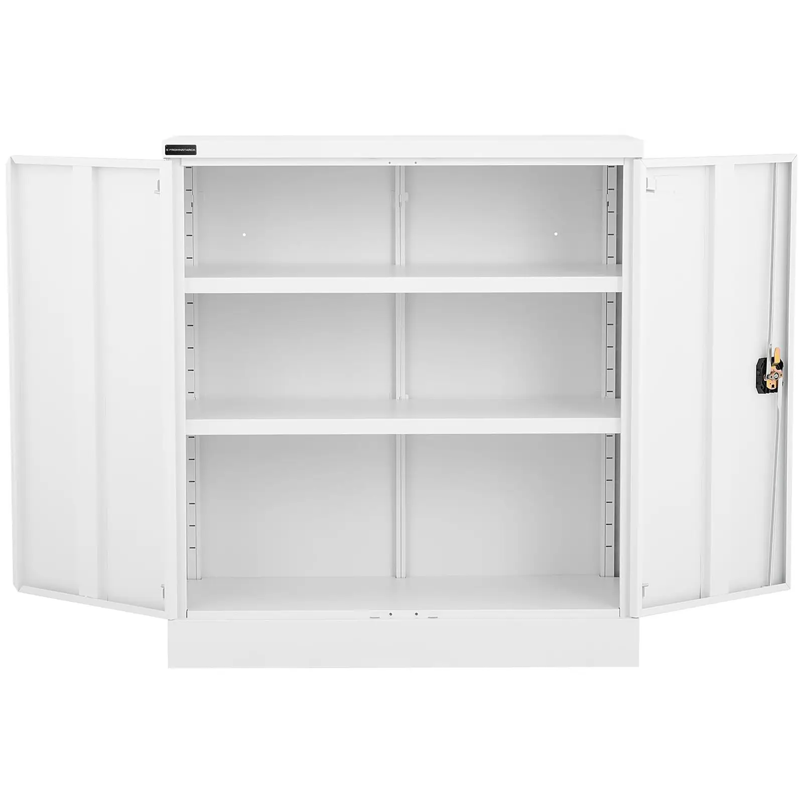 Armoire métallique - 102 cm - 2 étagères - Blanc