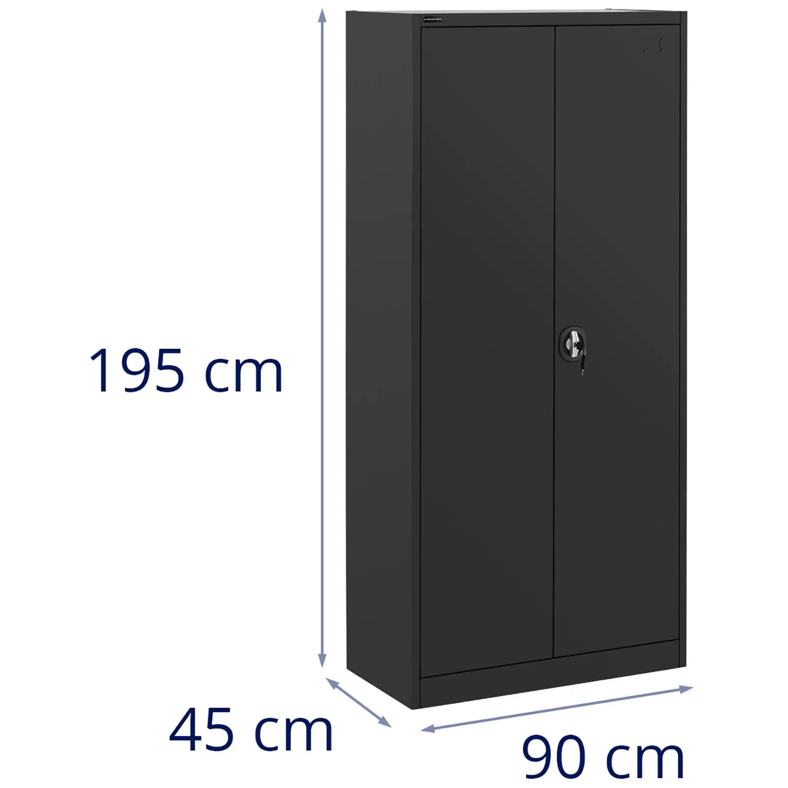 Metal Cabinet - 195 cm - 4 shelves - anthracite