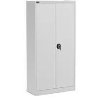 Метален шкаф - 180 см - 4 рафта - сив