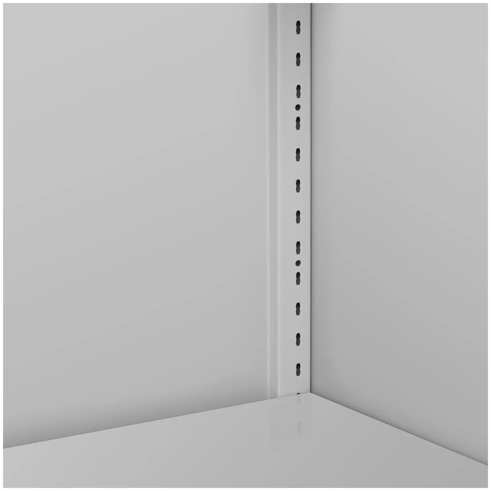 Armoire métallique - 180 cm - 4 étagères - Gris (Nombre de tablettes: 4)
