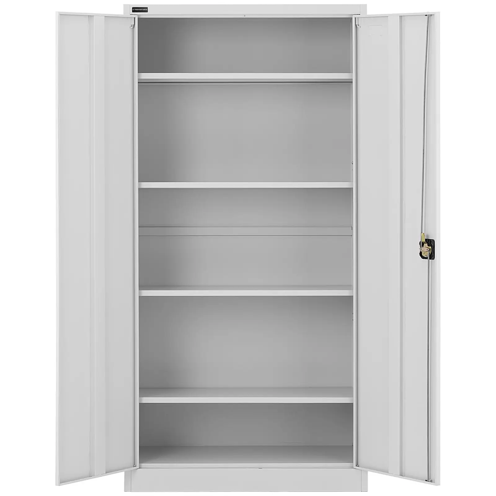 Armoire métallique - 180 cm - 4 étagères - Gris (Épaisseur du matériau: 0.6 mm)