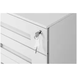 Rolling Office Container - 85 kg - locking - 5 castors - colourful handles
