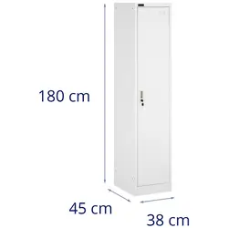 Metal Storage Locker - 1 compartment - grey