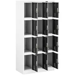 Metal Storage Locker - 12 compartments - grey