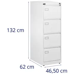 Metal File Cabinet - 4 drawers - 120 kg