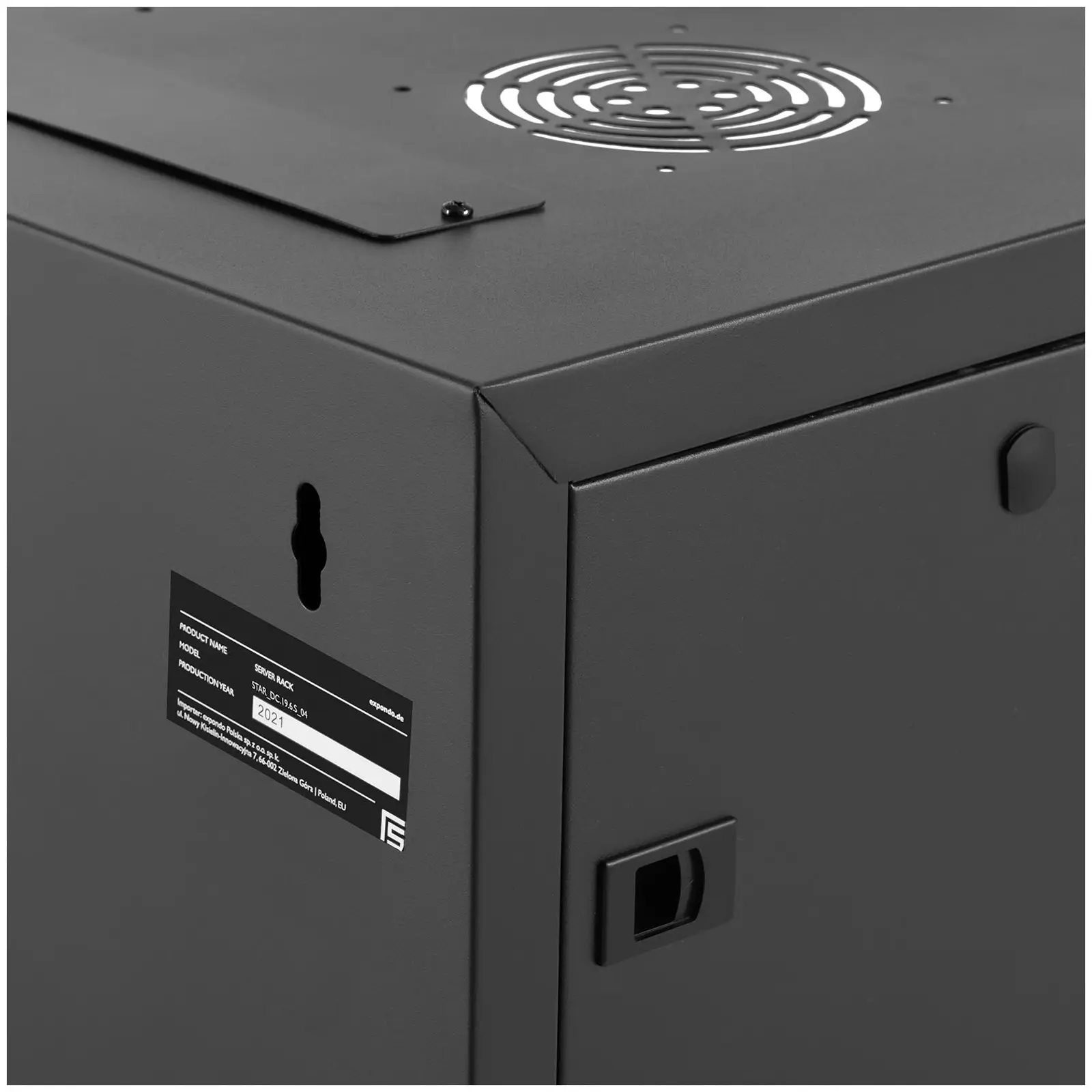 Rack pentru servere - 19 inci - 6 U - cu încuietoare - până la 60 kg - negru