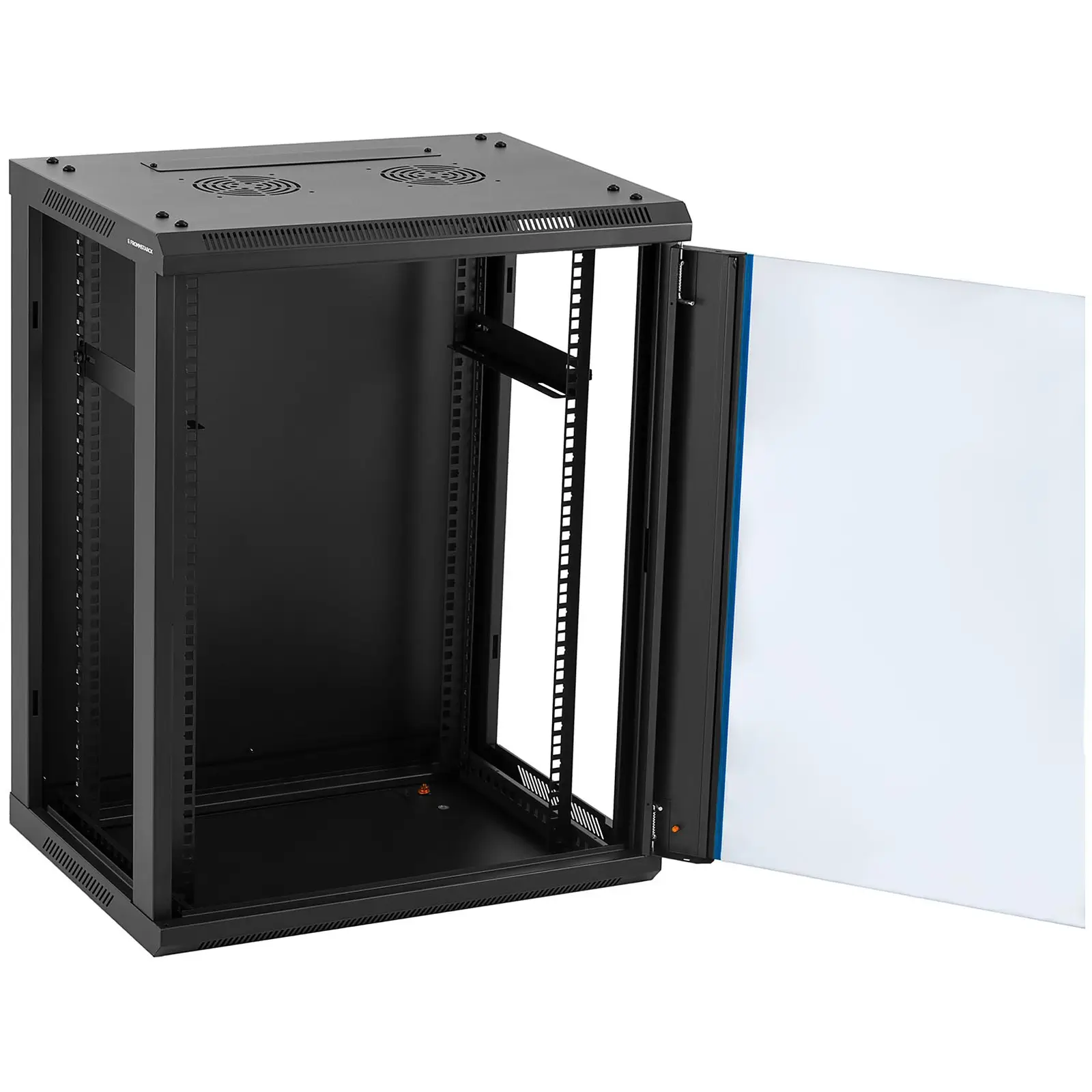 Baie serveur - 19 pouces - 15U - Verrouillable - 60 kg max. - Noir (Couleur(s): Noir)