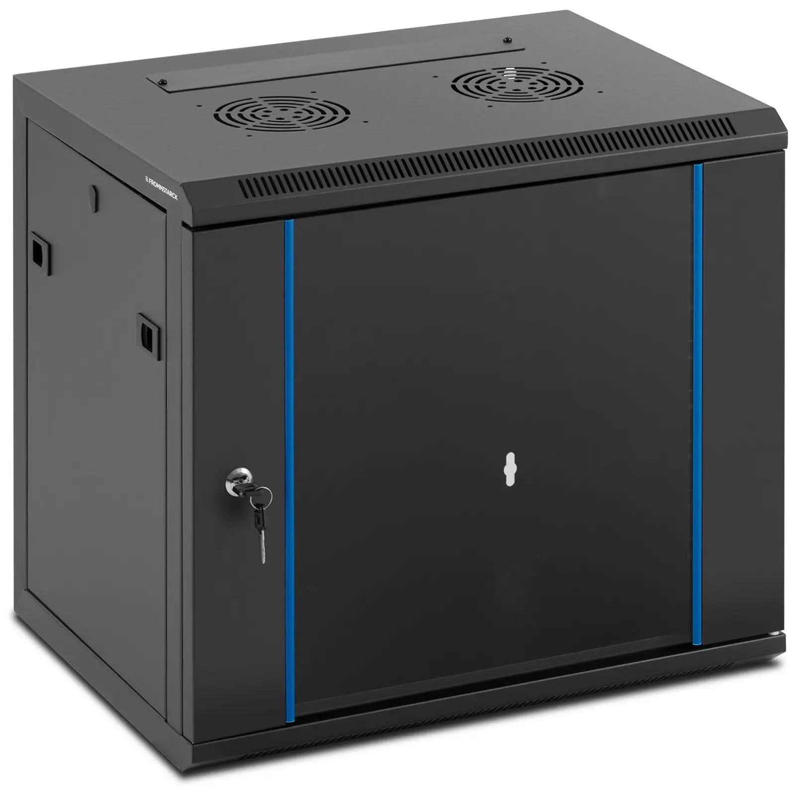 Rack pentru servere - 19 inci - 9 U - cu încuietoare - până la 60 kg - negru