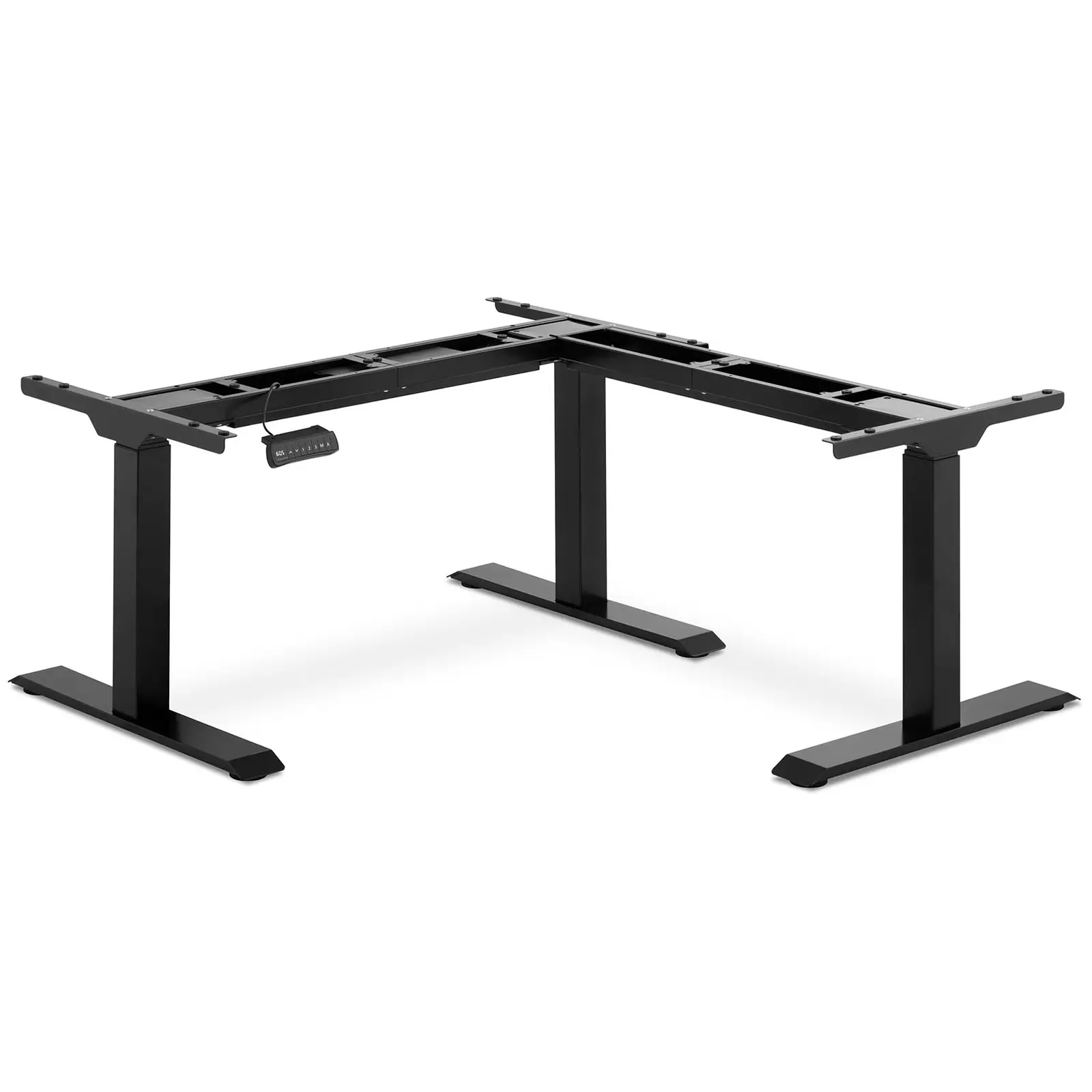 Corner Standing Desk Frame - height-adjustable - for sitting & standing - Height: 58-123 cm - Width: 90-150 cm (left) / 110-190 cm (right) - Angle: 90 ° - 150 kg - Product Image