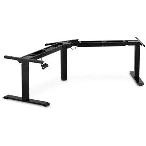 Corner Standing Desk Frame - height-adjustable - for sitting & standing - Height: 60-125 cm - Width left/right: 116-186 cm - Angle: 120° - 150 kg