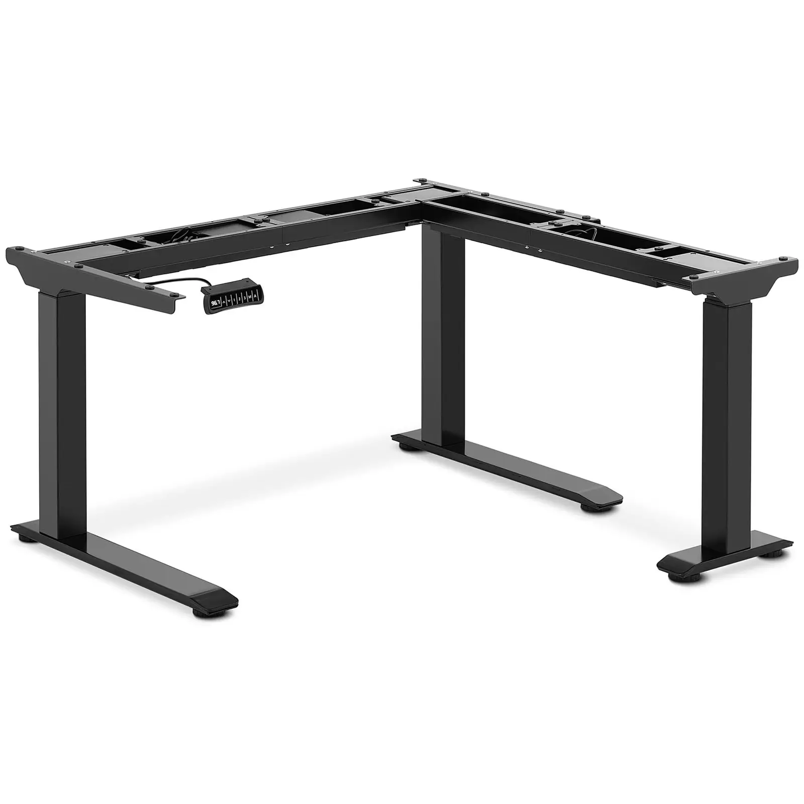 Estrutura para mesa de escritório de canto - altura 60-125 cm - largura esquerda: 110-190 cm / direita: 90-150 cm - ângulo 90° - 150 kg