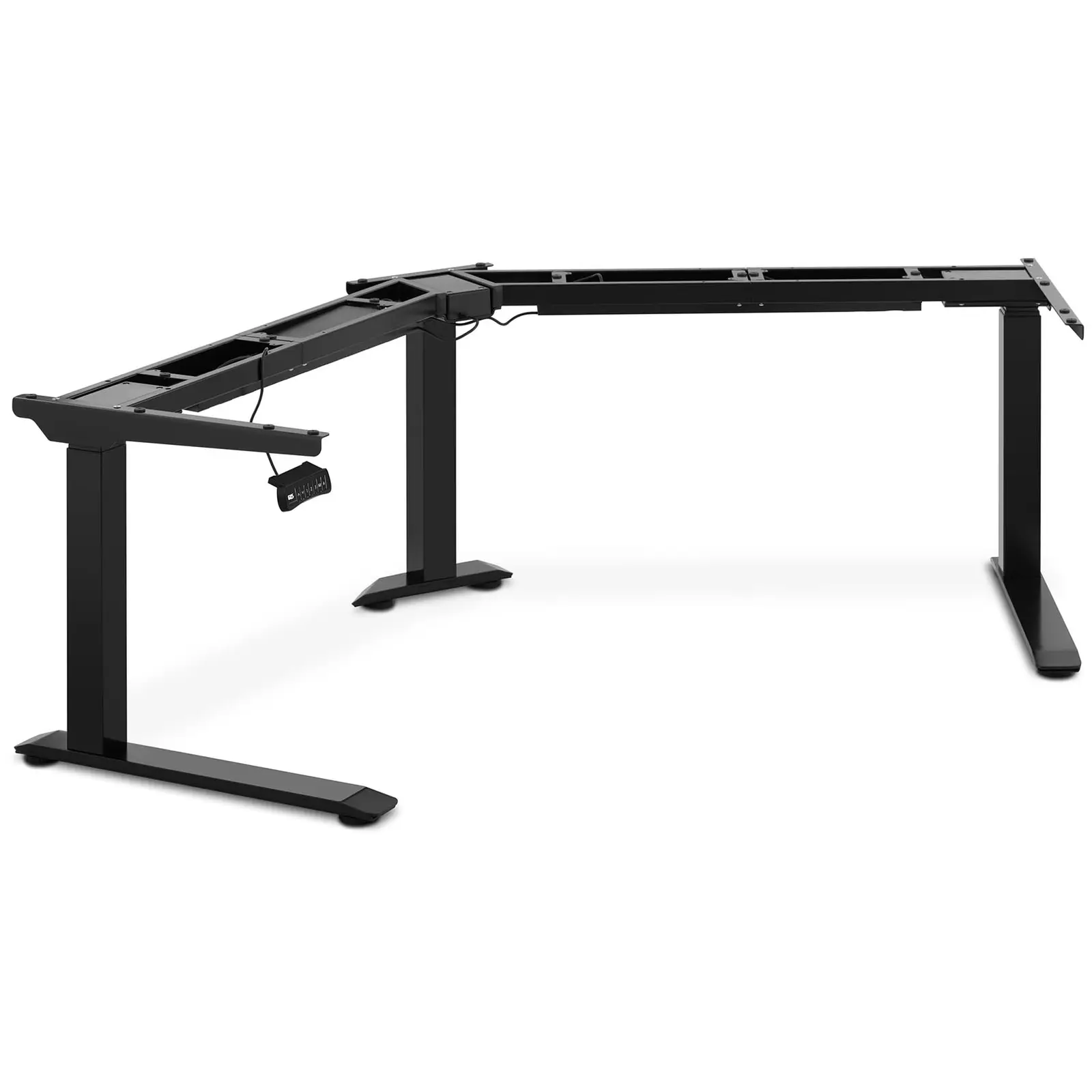 Factory second Corner Standing Desk Frame - height-adjustable - for sitting & standing - height: 60-125 cm - width left/right: 116-186 cm - angle: 120 ° - 150 kg