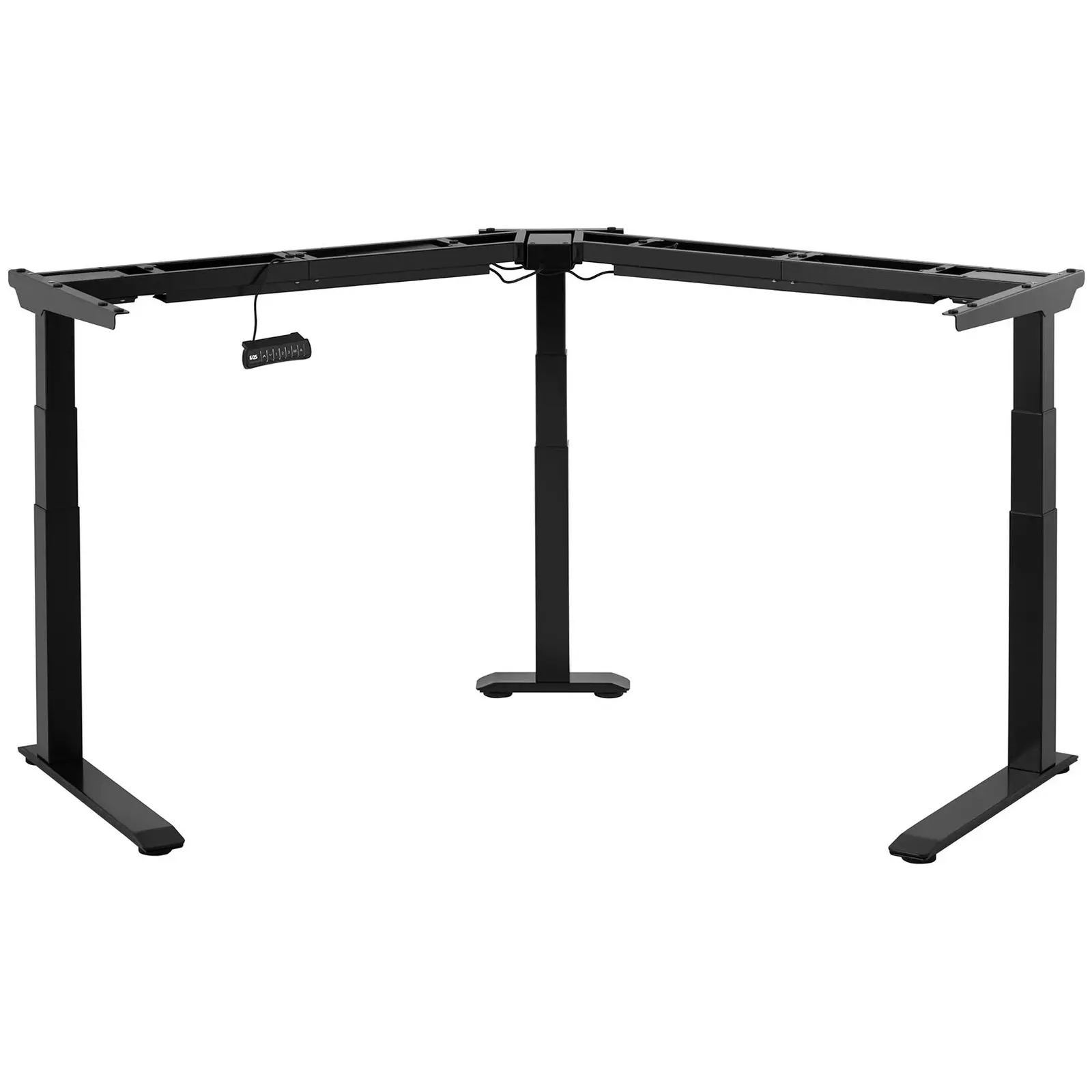 Factory second Corner Standing Desk Frame - height-adjustable - for sitting & standing - height: 60-125 cm - width left/right: 116-186 cm - angle: 120 ° - 150 kg